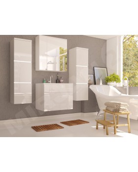 Póla fürdőszoba bútor - Fehér / Fényes fehér 