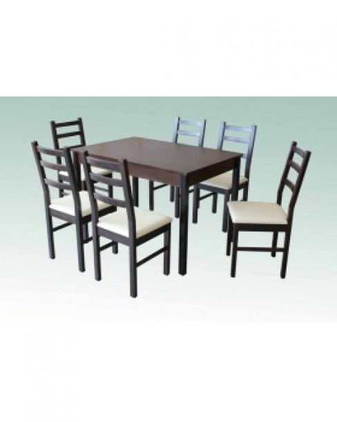 Panna étkezőgarnitúra - nyitható asztal + 6 szék - gazdag színválaszték